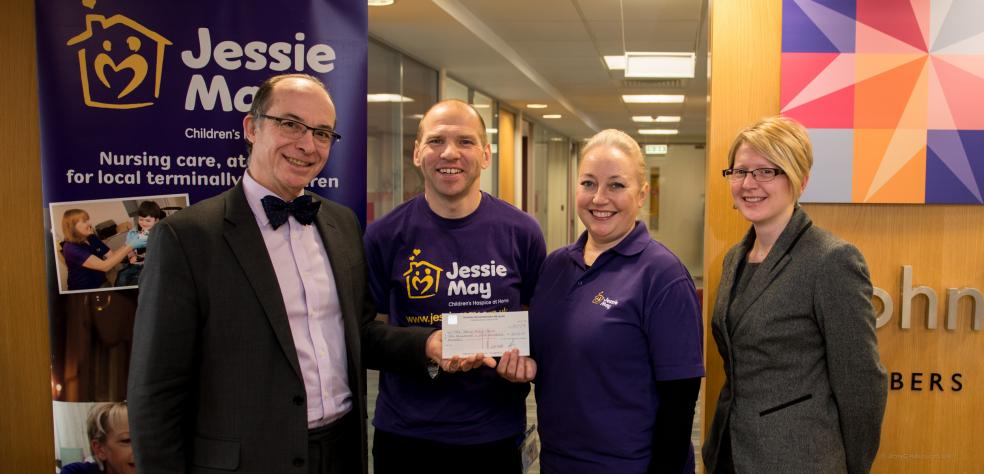 Photograph by Jon Craig: Christopher Sharp QC, Head of Family Practice Group / Julian Withers, Head of Fundraising Jessie May / Gillian Alexander, Jessie May Nurse / Elaine Jewell Moore, Family Practice Group Clerk – St. John’s Chambers
