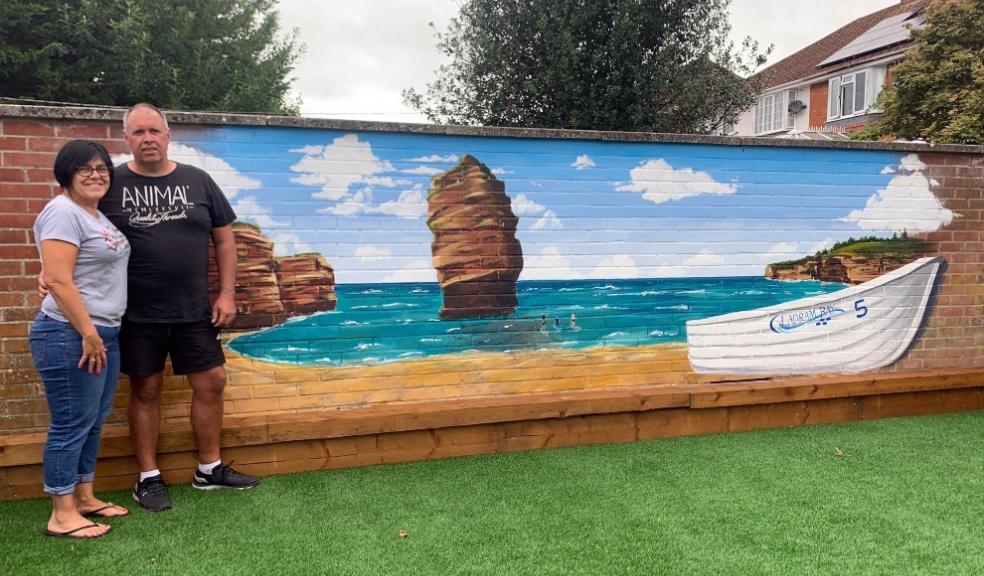 Sharon and Garry dreamed of Ladram Bay during lockdown – and now they can visit it daily in their garden