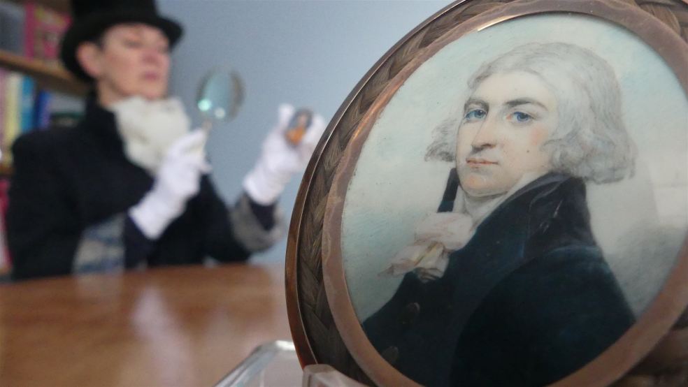 One of the miniatures included in Chilcotts auction Miniature to be auctioned
