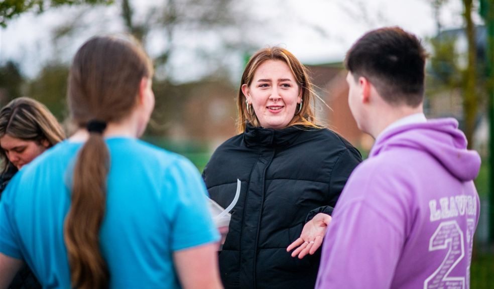 Youth worker with young people