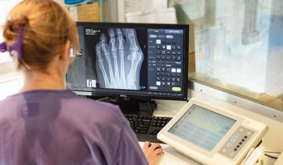Vanessa Squibb, Radiology Manager at Practice Plus Group Hospital Plymouth, demonstrates the high definition of the hospital’s new X-ray equipment