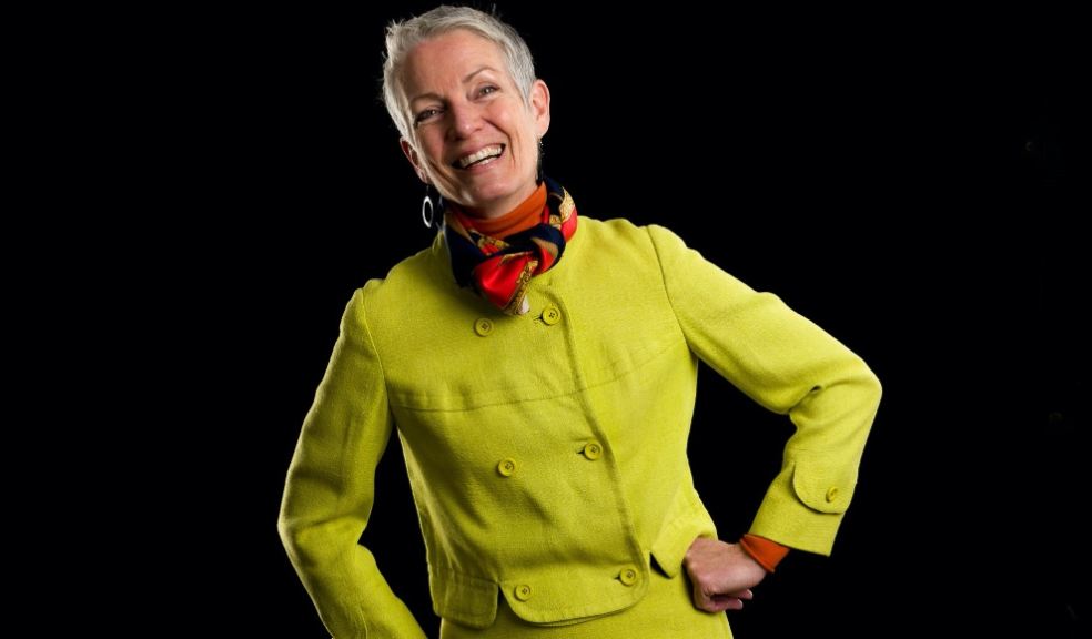 Karin Joehr models a vintage outfit from the wardrobe of Patricia Bernie