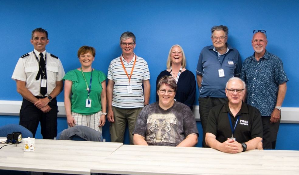 Ch Insp Thomas (standing left) with some of the volunteers and members of the Citizens in Policing team