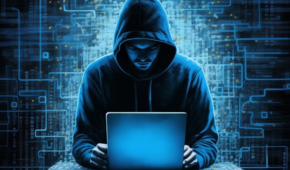 Scammer on his computer
