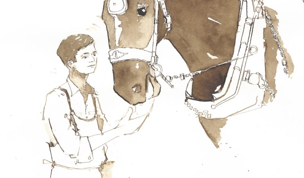 Albert and Joey from the 40th Anniversary edition of War Horse by the artist George Butler © George Butler