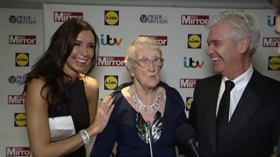 Anne Scarfe with Christine Bleakley and Phillip Schofield. Image: ITV West Country