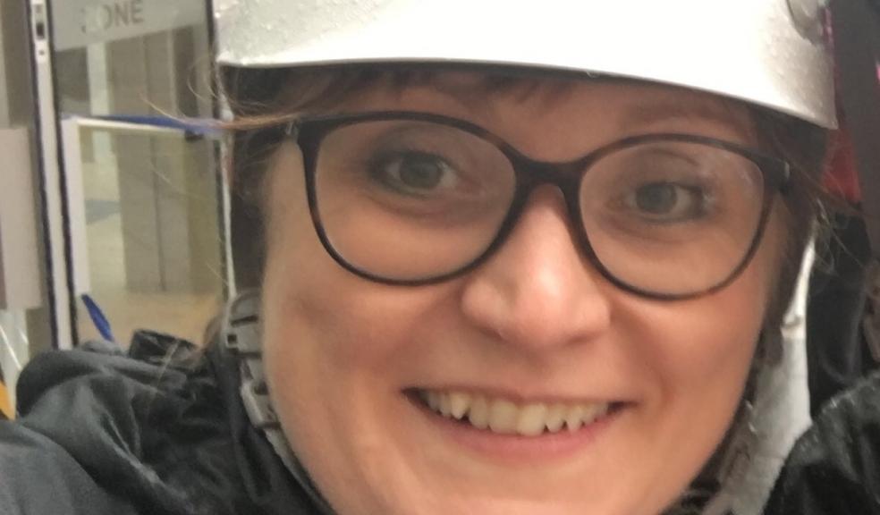 Anne Shears after her abseil