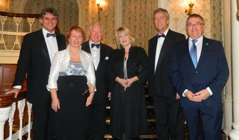 Pictured from left to right: David Parlby, Chief Executive of Plymouth Chamber of Commerce; Lady Emma Parker; Sir John Parker, President of Plymouth Chamber of Commerce; Josephine Fairley, Co-founder of Green & Black’s chocolate; Douglas Fletcher, Chairman of Plymouth Chamber of Commerce; Tudor Evans, Council Leader