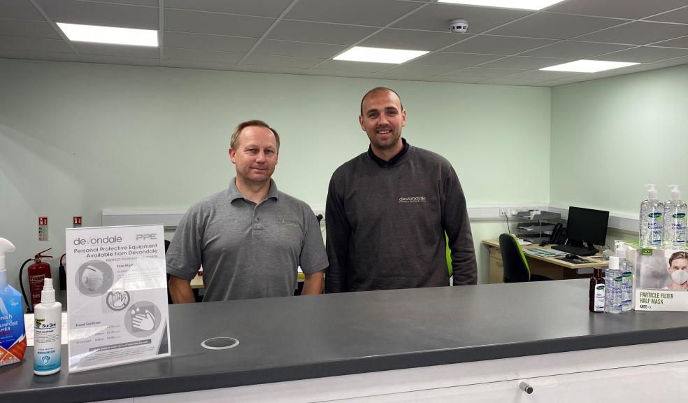 L-R Paul Flavell and Sam Stephens at Devondale’s award-winning Bideford branch