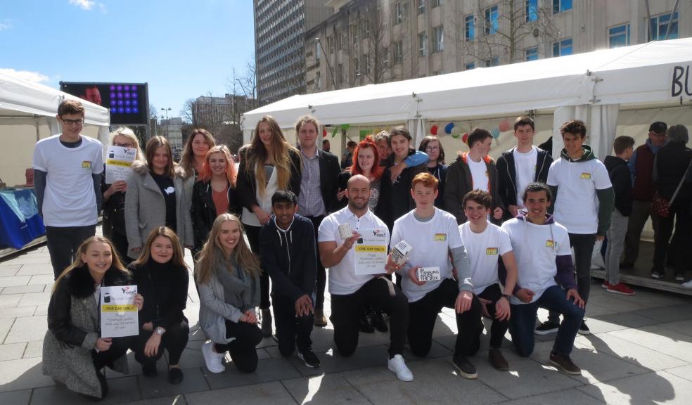 Brett with YE company members in the Piazza