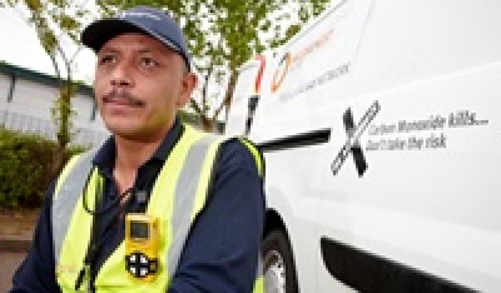 WWU engineer, Steve Brady, advertises the dangers of CO poisoning every day he drives his Wales & West Utilities van