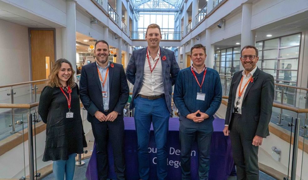 Charlotte Bonner, EAUC, Ben Pountney Business Solutions South Devon College, Alex King Tower Group, Phil Johnston Celtic Sea FLOW and Laurence Frewin Principal of South Devon College.