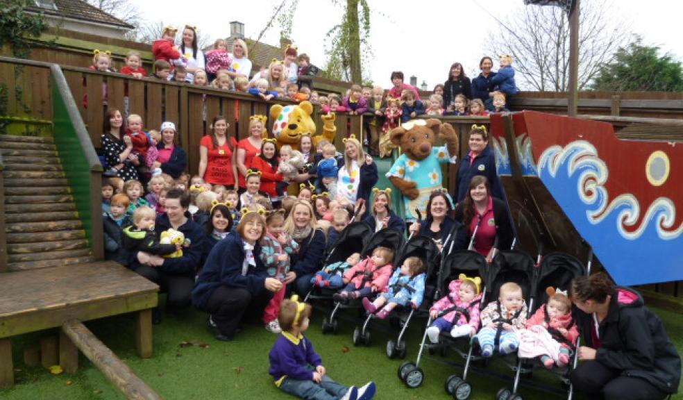 Children and staff at Mama Bear's Day Nursery