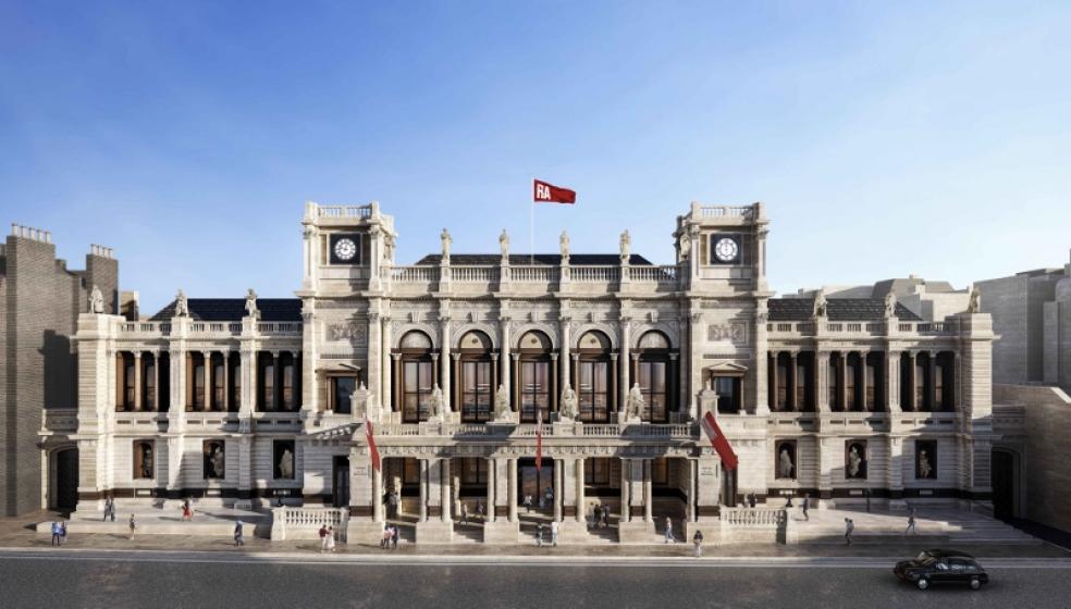 Façade of the Royal Academy of Arts' Burlington Gardens. Photo © Hayes Davidson