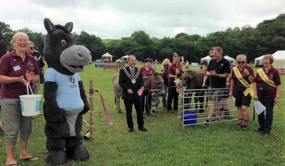 Cllr Anthony Khong Ivybridge Mayor cuts the ribbon on Open day - The Donkey Sanctuary Ivybridge