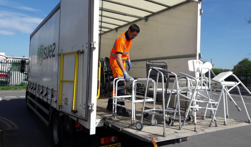 Community equipment collected from household waste recyling centres - Barnstaple recycling centres
