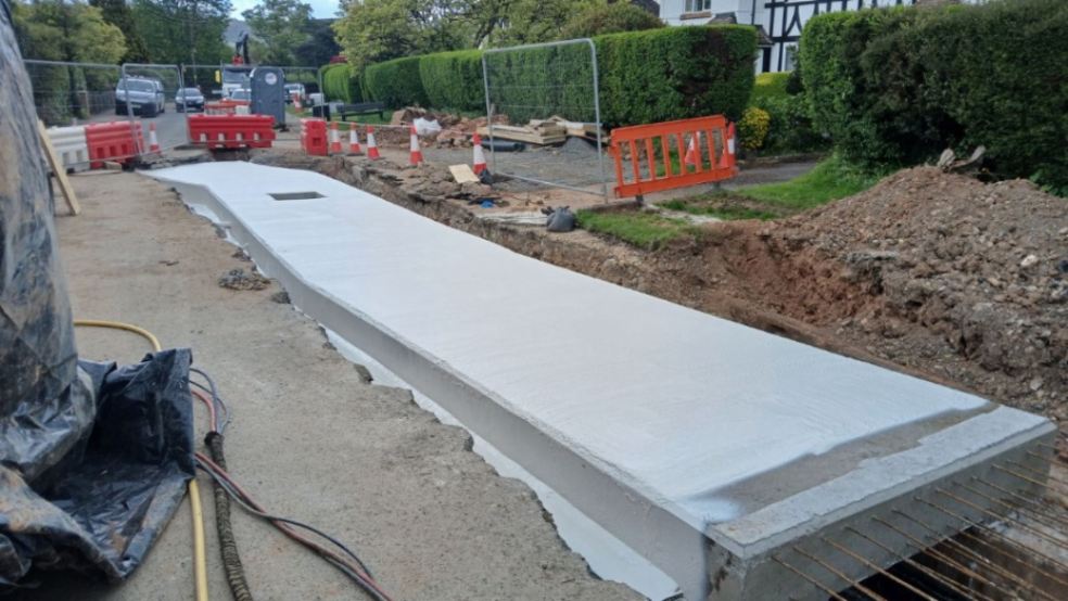 Culvert replacement work in Sidmouth.