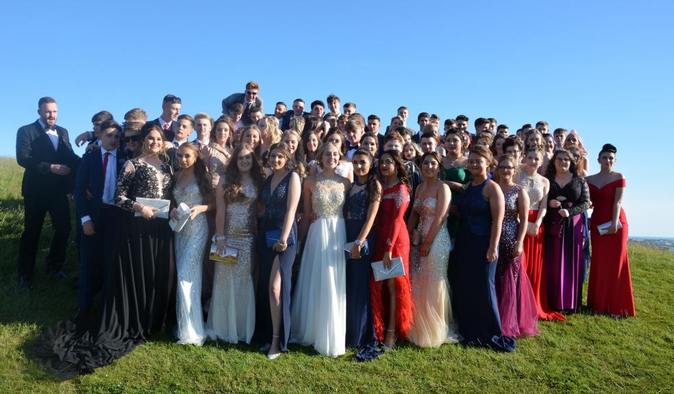 Year 11 students at their prom