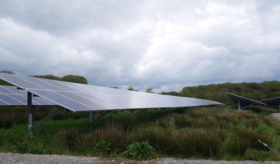 A solar panel in a Devon field (photo by Devon CPRE)