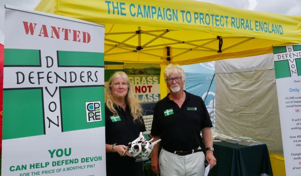 Devon CPRE's Penny Mills and Steve Crowther at the North Devon Show. Photo: Sharon Goble.