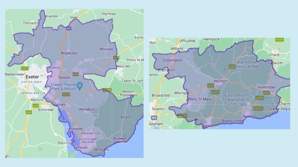 East Devon constituencies.