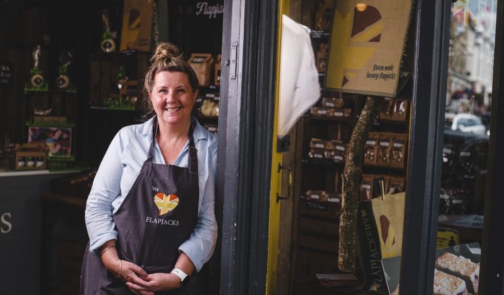 Elaine Ashworth, shop manager at Flapjackery Tavistock Elaine Ashworth, shop manager at Flapjackery Tavistock