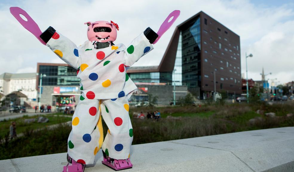 Plymouth University's robot footballer clicks between the sticks for Children in Need