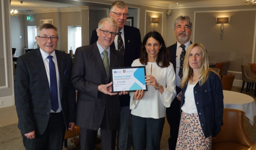 Charlie Yelland (Asst Leader Devonshire Freemasons), Timothy Golder (Asst Leader Devonshire Freemasons), Clive Eden (Communications Officer Devonshire Freemasons), Naomi Jefferies (CEO FiG), Reuben Ayres (Charity Steward and Asst Leader Devonshire Freemasons), Alison Smith (Vice Chair Board of Trustees FiG)