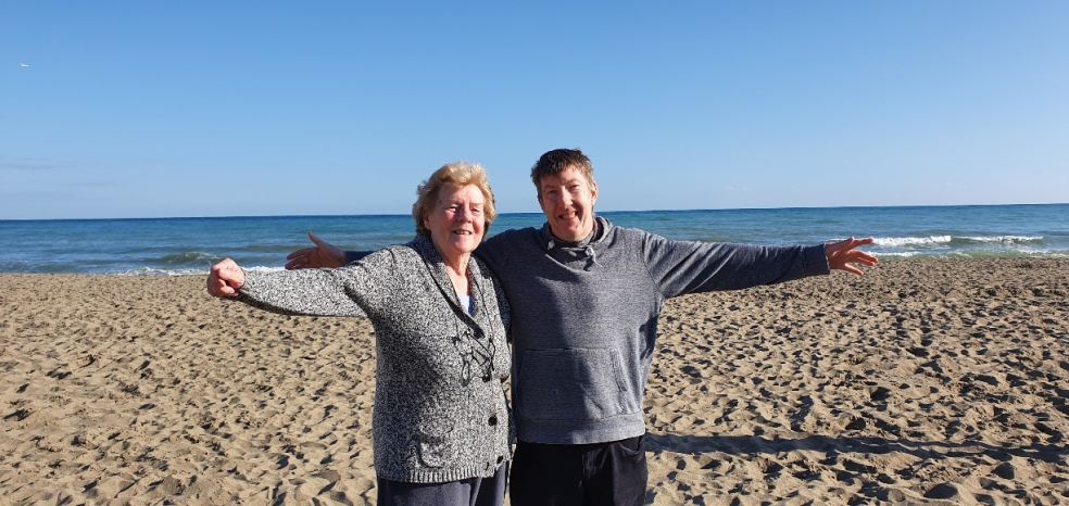 Gary and his mum on holiday 2018.
