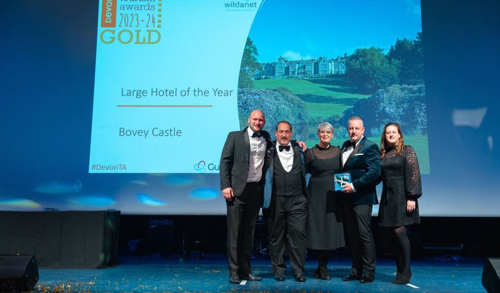 General Manager Dean Gunston (second right) with the Bovey Castle team