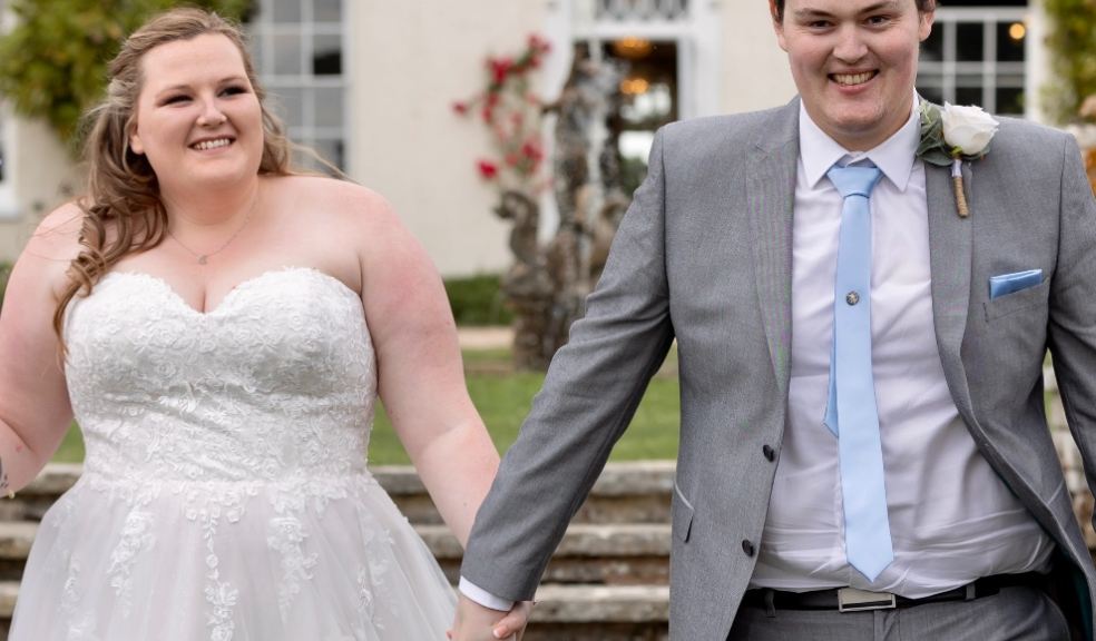 Michelle and Miles on wedding day. Caption: Michelle and Miles were married in June 2021 - one month after Miles’ terminal diagnosis, and two months before he passed away at home.