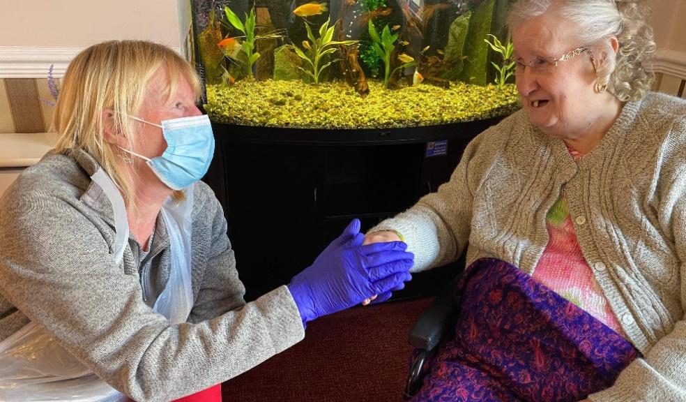 Emotional reunion at Seaton care home