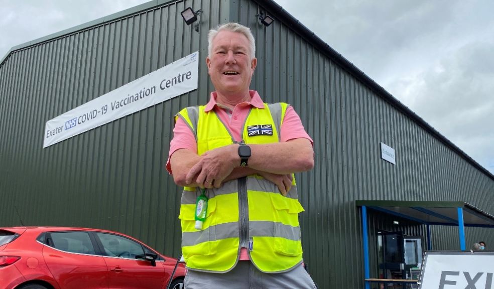 Ian Aspinall at Greendale Vaccination Centre in Exeter
