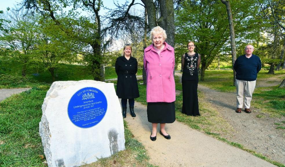 Blue plaque unveiled in honour of Plymouth air raid shelter