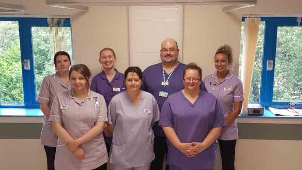 The endoscopy team at Peninsula NHS Treatment Centre, who achieved JAG accreditation at the first attempt. Back row left to right: Tania Rennie, Hannah Williams, Philip Byers, Katie Hart. Front row left to right: Katie Shore, Michaela Gower, Sharon Bowden.