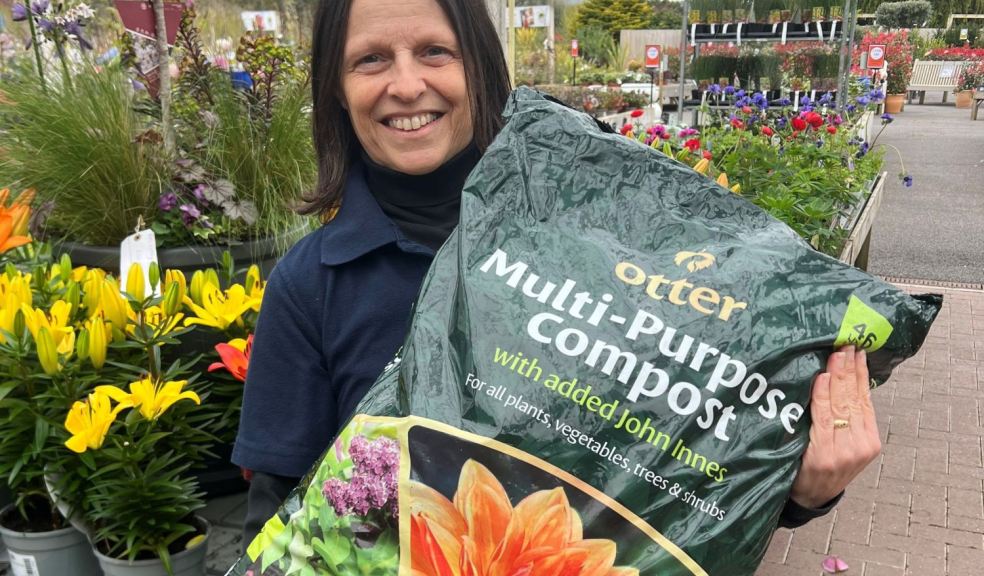 Otter MD Jacqui Taylor with the own-brand peat-free compost Otter MD Jacqui Taylor with the own-brand peat-free compost