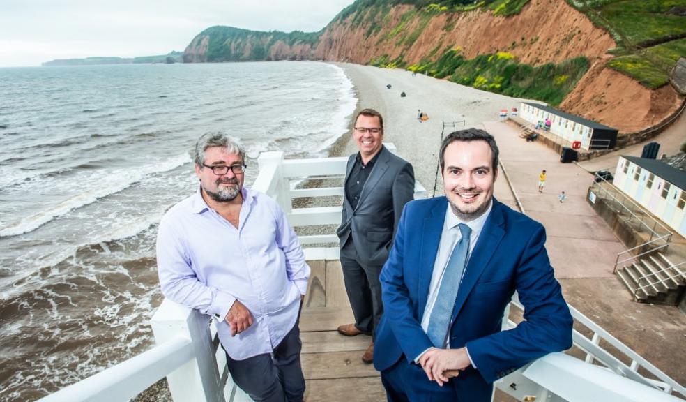 L-R: Michael Maltby, CEO and Founder, Jurassic Fibre; Matthew Galley, Head of Partnerships, Jurassic Fibre; and, Simon Jupp, MP for East Devon