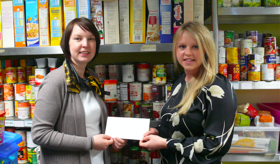 Katy Bartlett, support worker for Plymouth Foodbank, and Daniella Doddridge, media manager at Sigma Marketing and Advertising Agency.