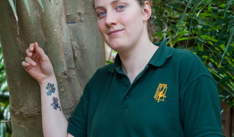 The girl with the frog tattoos