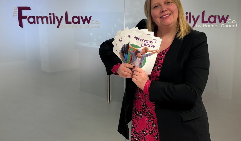 Kerry England with flyers for the Everyday Bravery campaign Kerry England with flyers for the Everyday Bravery campaign