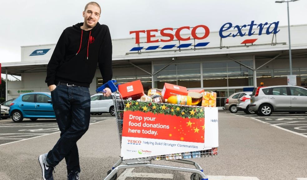 LadBaby urges Plymouth shoppers to support Tesco Food Collection.