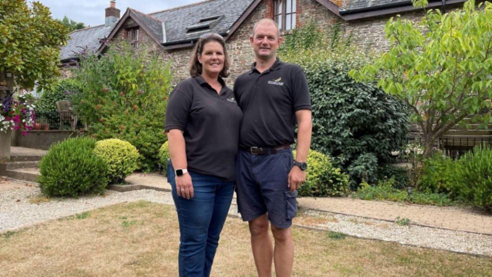 Lizzie and Nathan Figg, owners of Nethway Farm Holiday Cottages