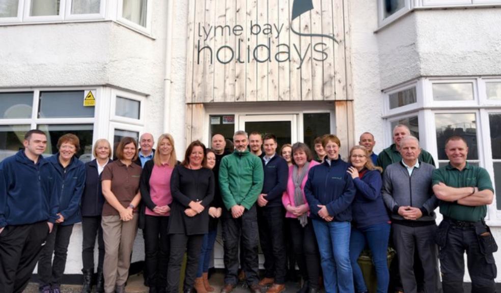 Lyme Bay Holidays team - photo taken pre-COVID Lyme Bay Holidays