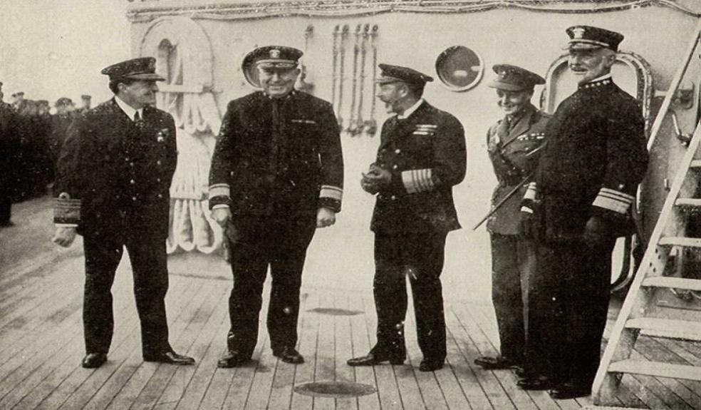 Beatty, Rodman, King George V, King Edward VIII and Sims. Image courtesy of Wikimedia Commons (alt="")