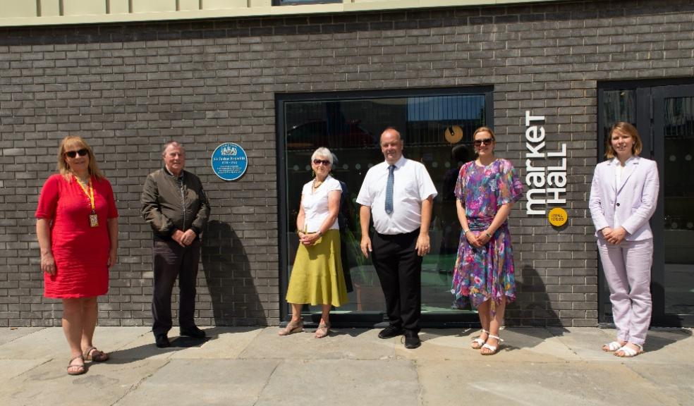 L-R:Lindsey Hall, CEO, Real Ideas; Michael Moore, former Chair of the former Friends of Plymouth City Museums and Art Gallery; Celia Bean, former Chair of the former Friends of Plymouth City Museums and Art Gallery; Councillor Mark Deacon, Cabinet Member for Customer Services, Culture, Leisure and Sport; Louisa Blight, Collections Manager at The Box and Emma Philip, Senior Curator at The Box.