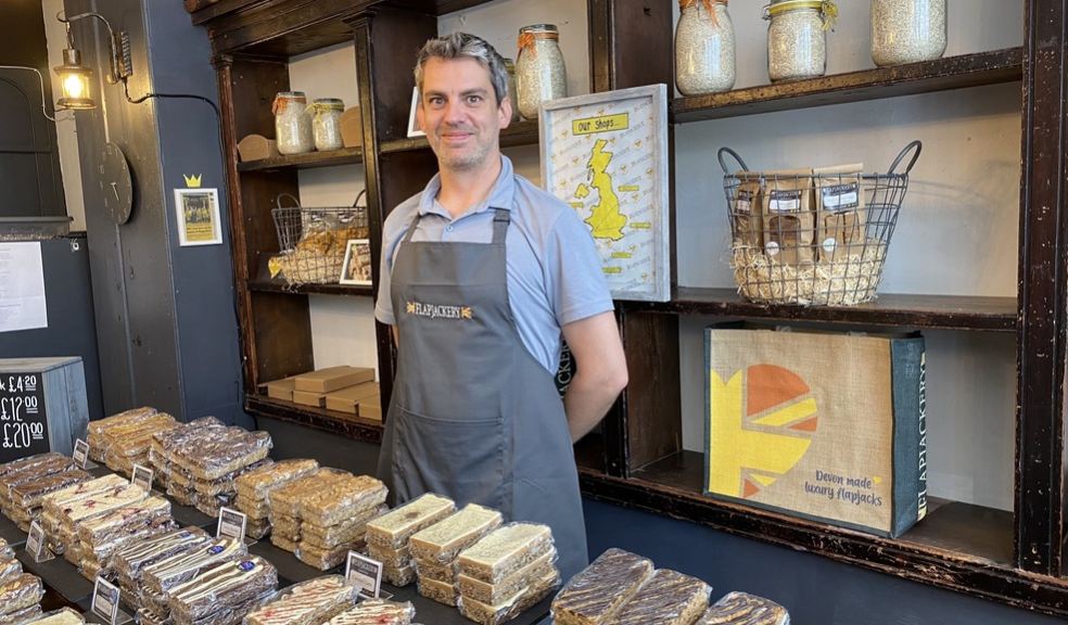 Matt Davies, Flapjackery's new manager at its shop on the Barbican