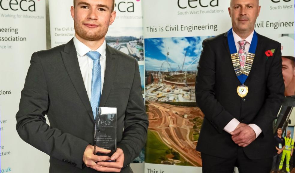 Matthew is pictured with Dave Ellis, Chairman of CECA South West, who presented the awards.