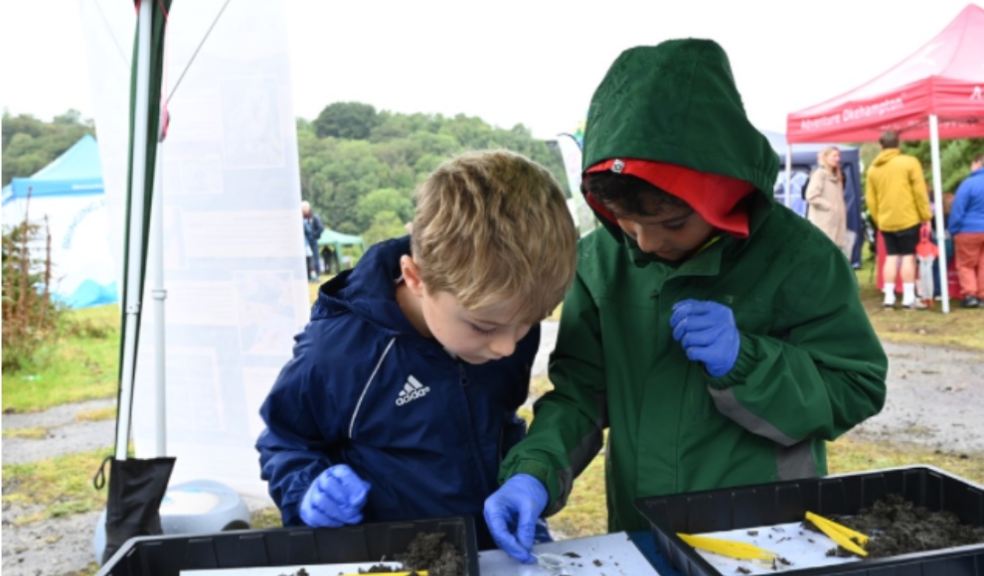 Children enjoying activities at Meldon Wildlife Festival 2025 © Dartmoor National Park Authority
