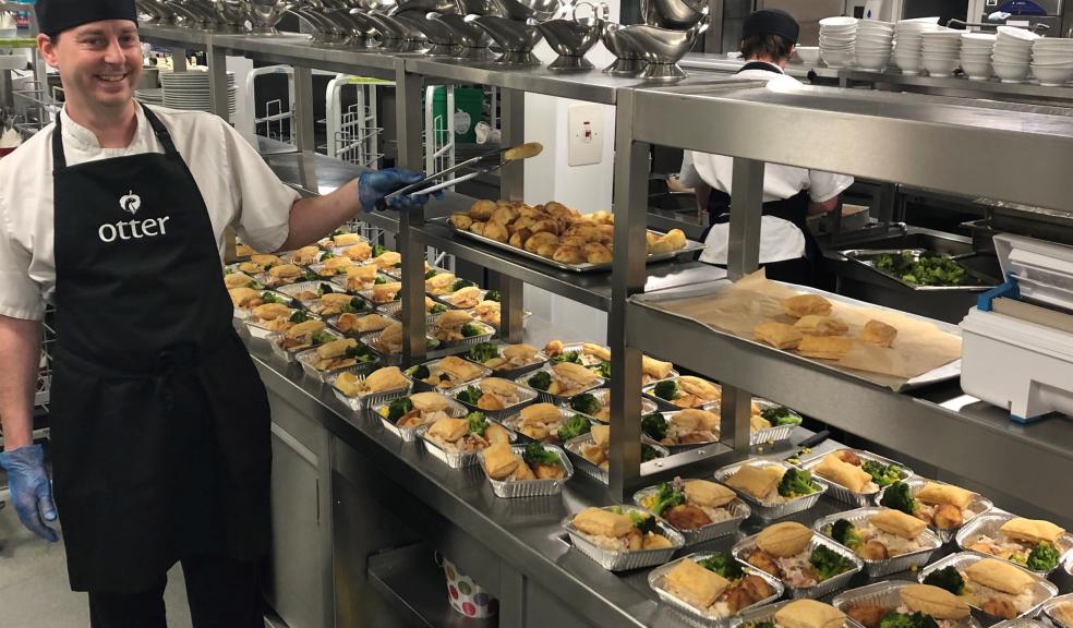 Neil Barber making school dinners at Otter Garden Centres