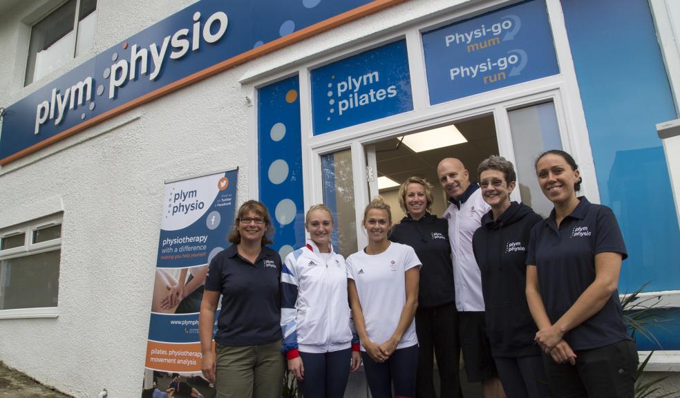 Nic and the Plym Physio team with Sarah Tonia and Andy (photo Leigh Acton)